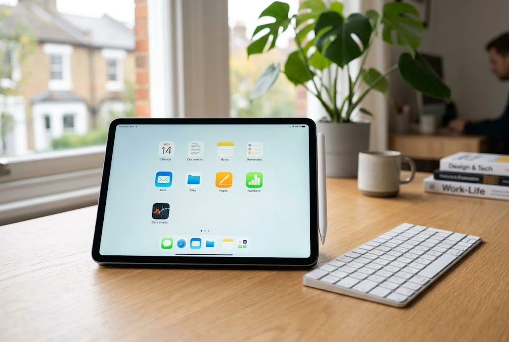 Apple iPad Pro Deals: Where to Find the Best Prices in the UK Apple iPad Pro on a desk with keyboard and stylus