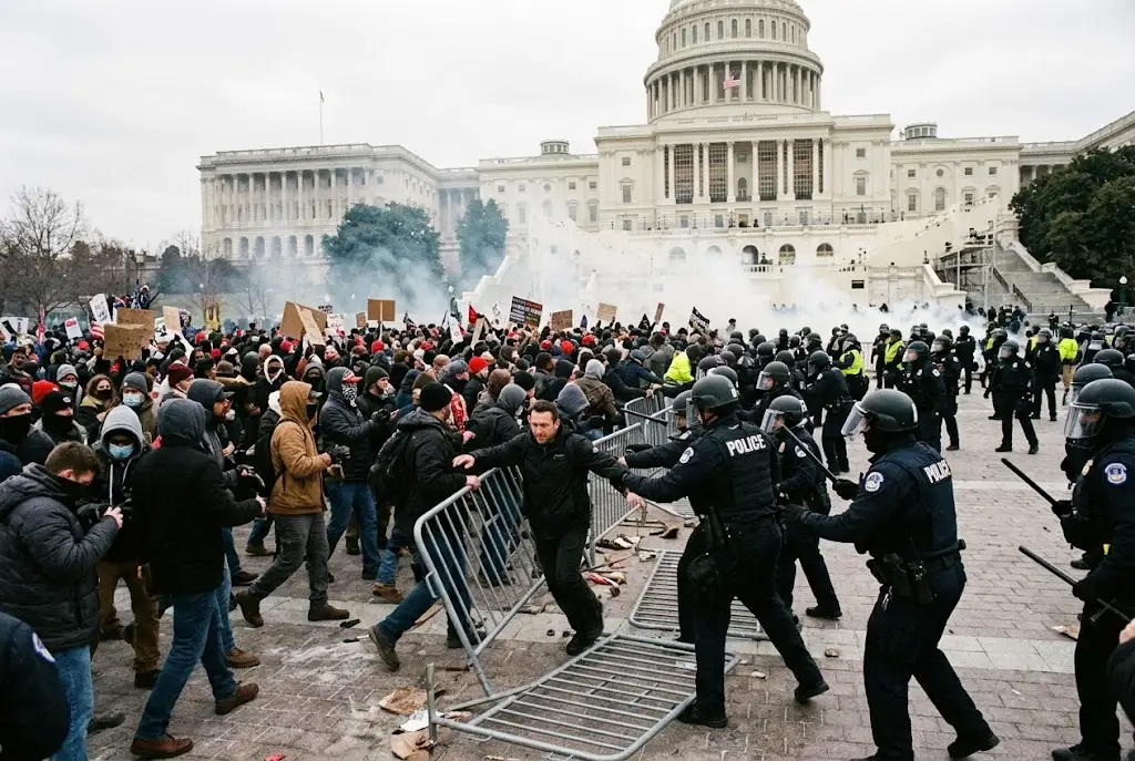 January 6 Capitol Riot: Extremist Groups Identified Among Participants Crowd outside the US Capitol during the January 6 2021 riot