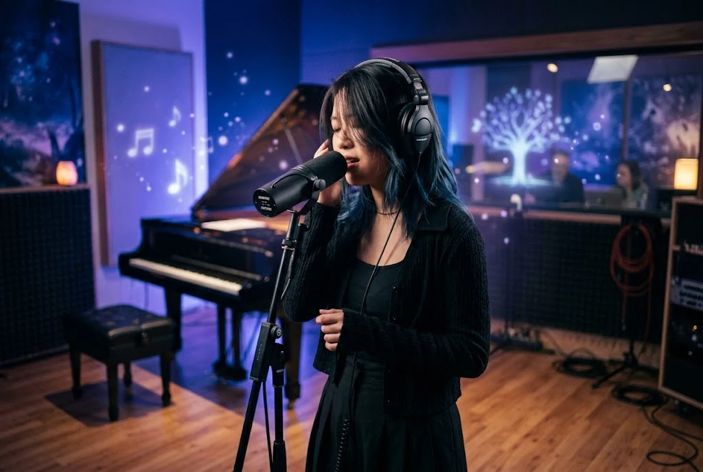 Pony Canyon Female Singer Audition for DEEMO: How the Search Unfolded Female singer performing at a professional audition inspired by the Pony Canyon DEEMO singer search